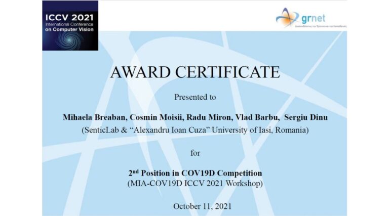 Read more about the article Major Achievement for SenticLab in the MIA-COV19D Competition at ICCV 2021